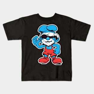 cool 80s style smurf Kids T-Shirt